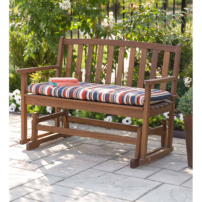 Plow & Hearth Lancaster Gliding Solid Wood Bench & Reviews | Wayfair